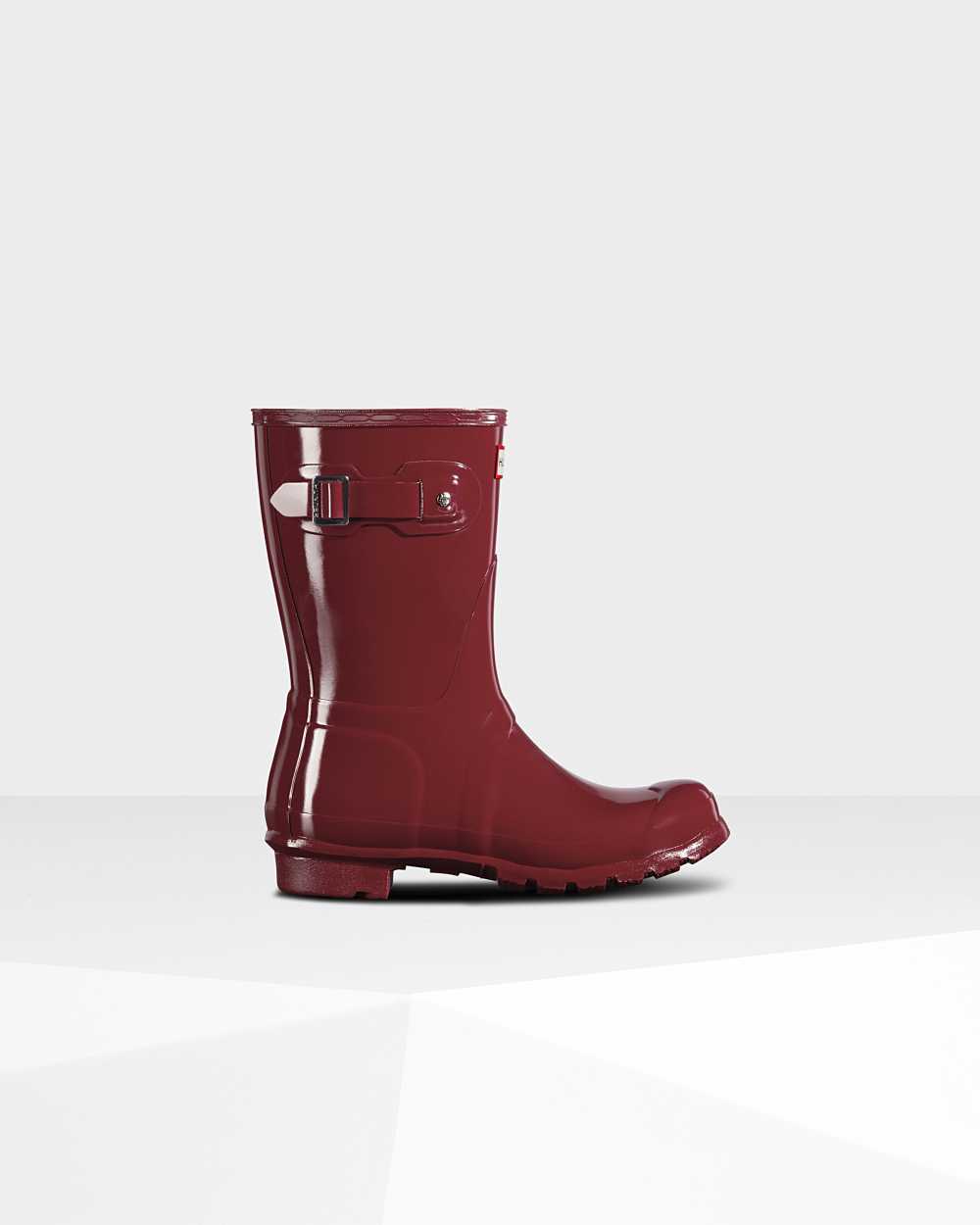 Botas De Agua Mujer - Hunter Original Short Gloss Mid-Calf Rojas - HGYAJZ-572 - Rojas